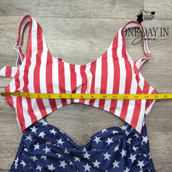 Vimpunec Cut Out Tie Back One Piece Swimsuit Size M - Picture 3 of 5